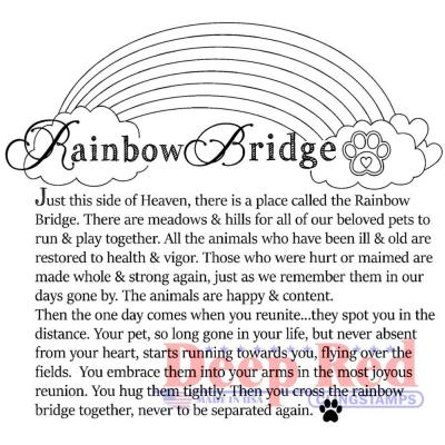 Deep Red Cling Stamps - Rainbow Bridge